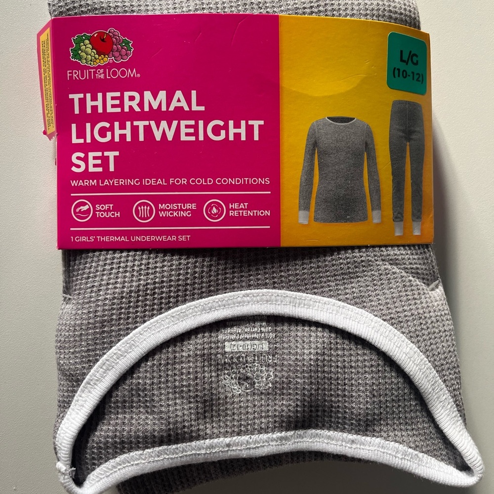 Girls thermal set size 10/12 NEW
